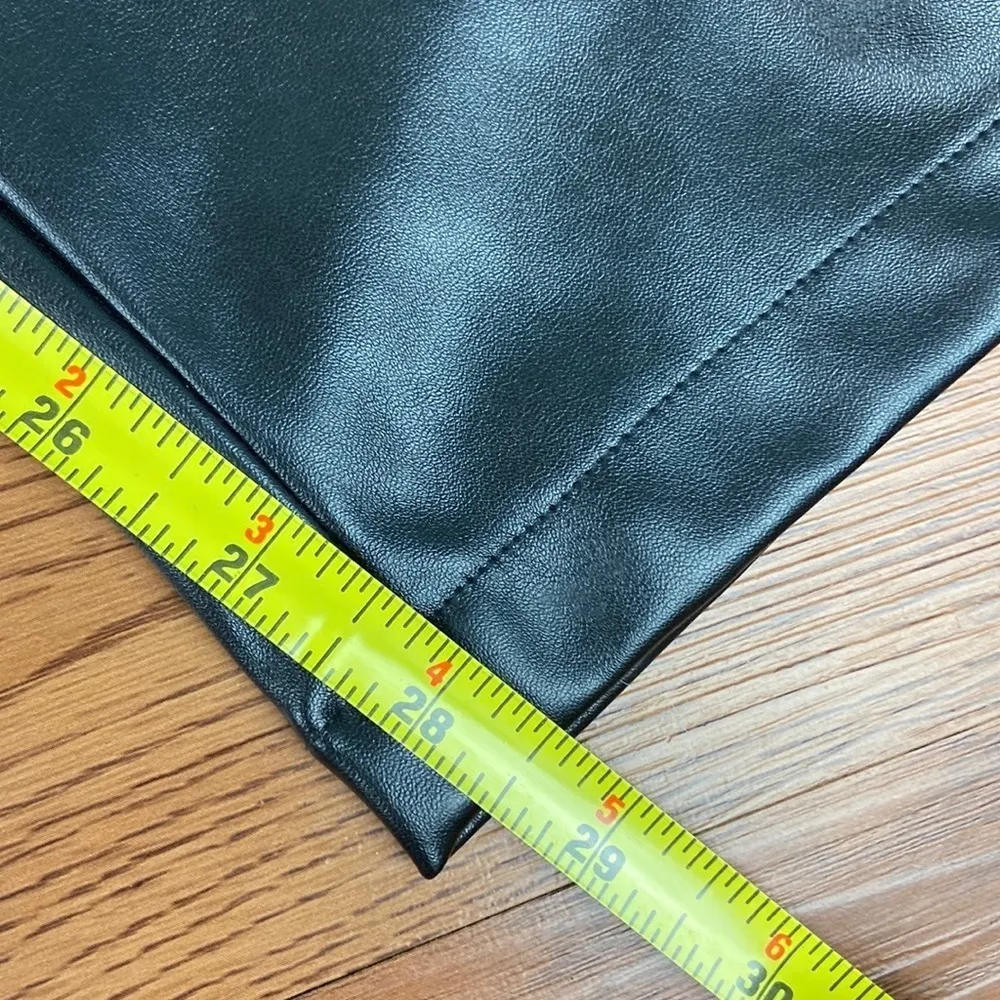 Princess Polly Love Club Pants Black Size 4 High Waist Darting Seams Vegan - Image 14