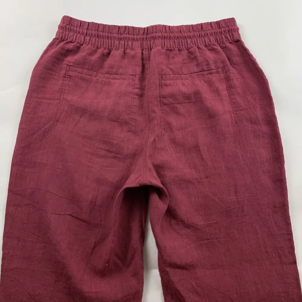 Athleta  Wine Linen Cabo Jogger Pant 6 - Image 4