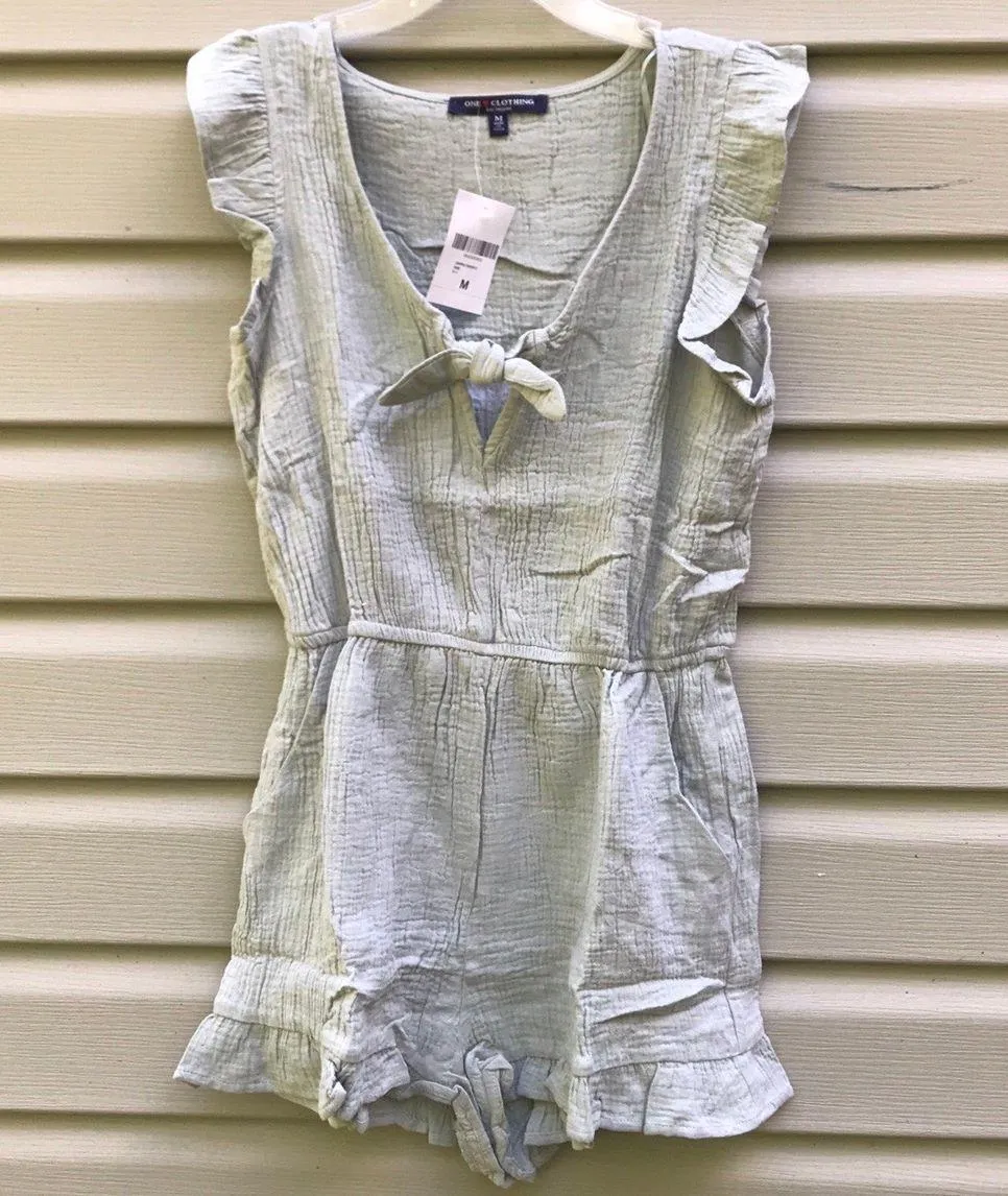 Ruffled Tie-Front Romper - Image 3