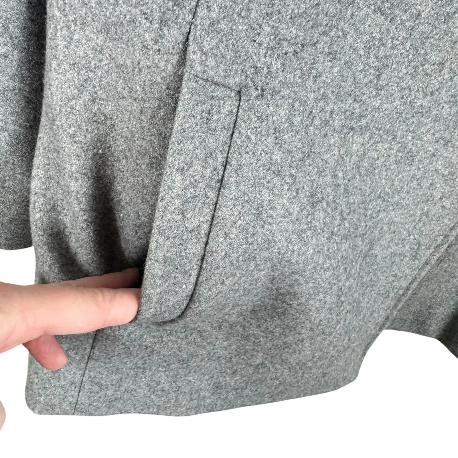 M. Julian Gray Double Breasted Collared Line Button Up Wool Pea Coat Size M Size M - Image 5