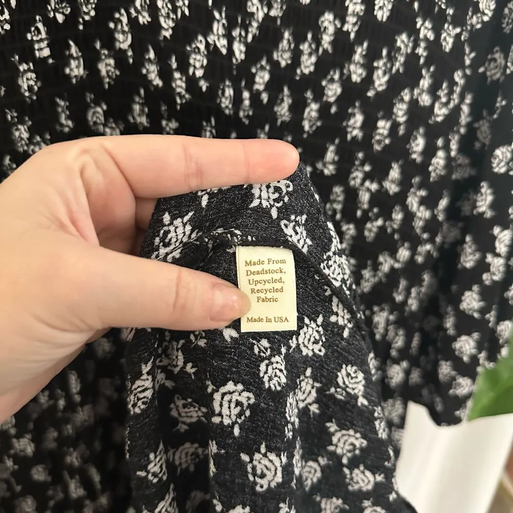 Christy Dawn Basil Boho Maxi Floral Dress Black Plus Size 2X - Image 8