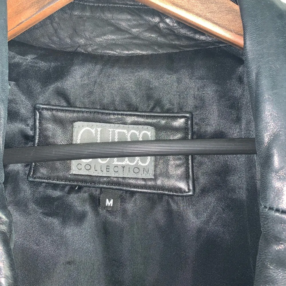 Jacket Black Lamb Skin Leather Button Coat - Image 12