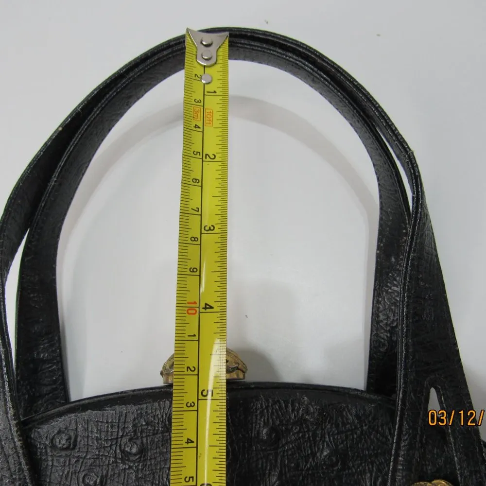 Vintage Neiman Marcus made France Small Black Purse Handbag Snap Closure - Image 10