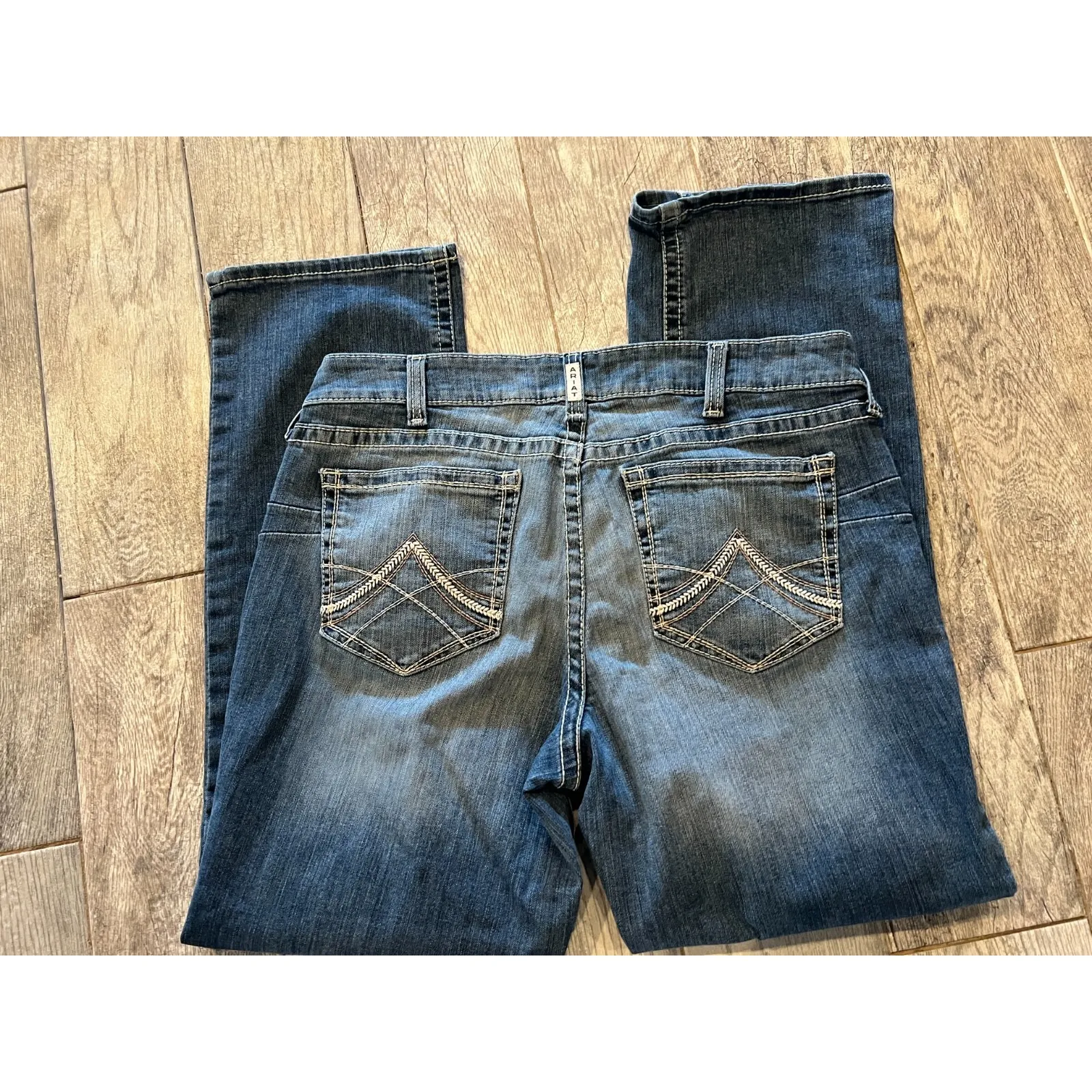 Ariat Real Denim Jeans size 34R 34 Regular Mid‎ Rise Straight Leg Western Womens - Image 2