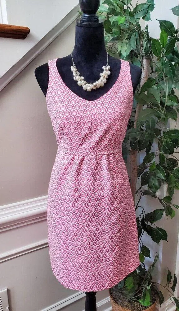 I Heart Ronson Women's Pink Cotton Scoop Neck Sleeveless Knee Length Dress XS - Image 11