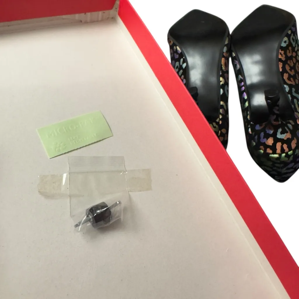 Betsey Johnson Maude Rainbow Leopard Bow Statement Heels Women’s Size 8.5 NIB - Image 11