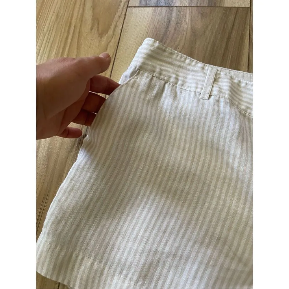 Cynthia Rowley Striped linen shorts M - Image 2