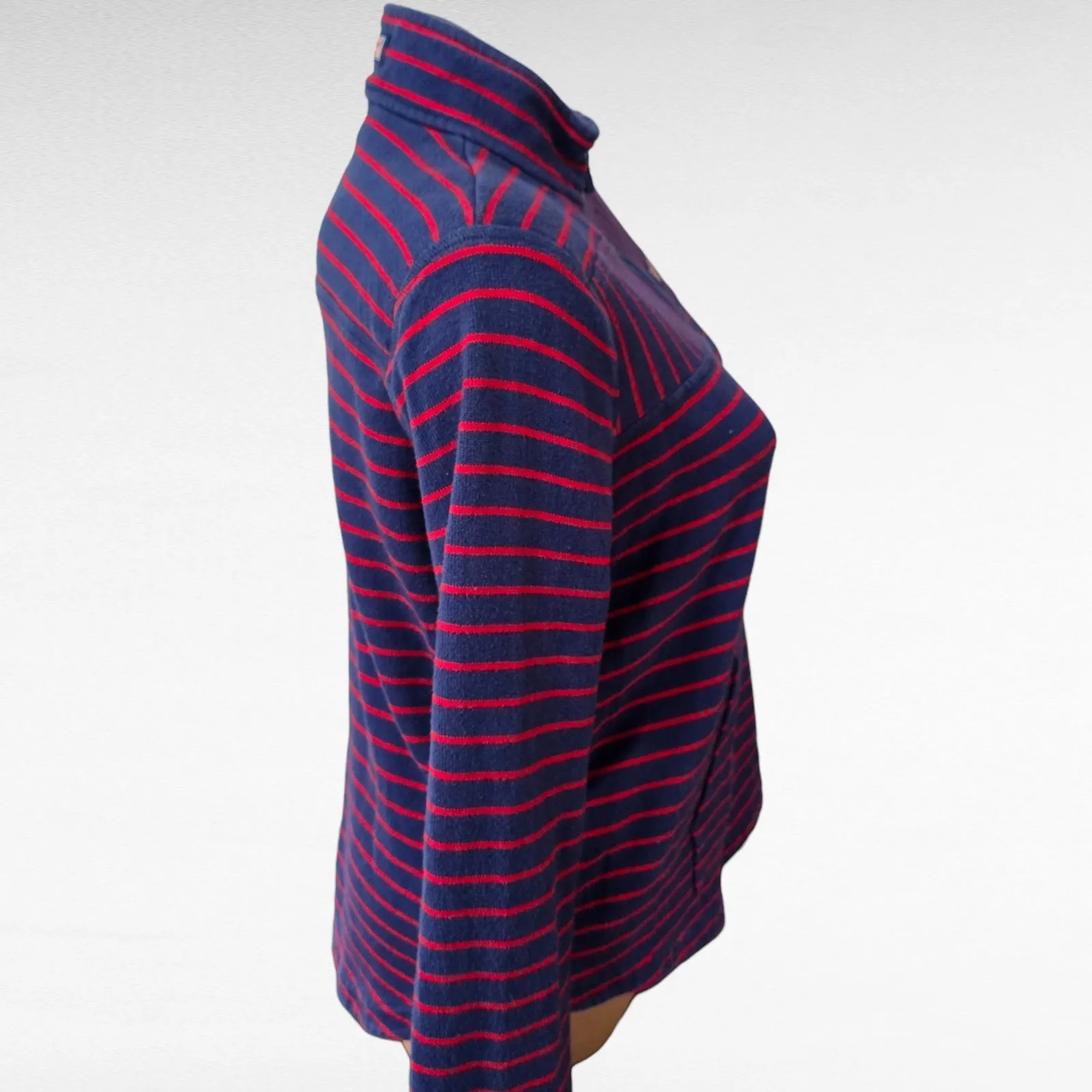 Vineyard Vines Shep Shirt Americana Quarter Zip Pullover Striped USA Flag Small - Image 4