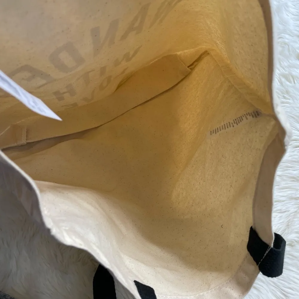 Old Navy Beige Canvas Tote Wander With Love NWT - Image 5