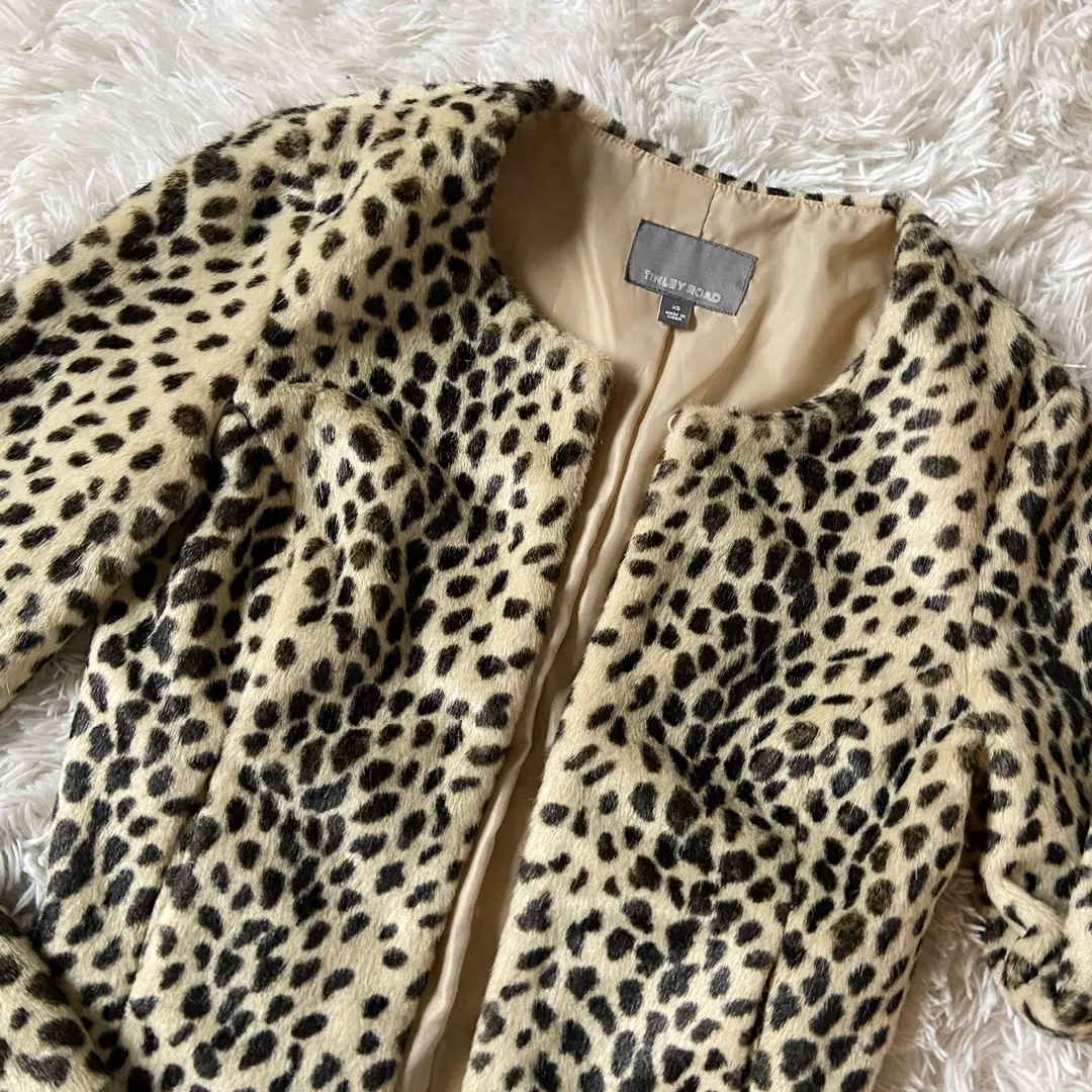 Leopard Cheetah Jacket Size XS - Image 2