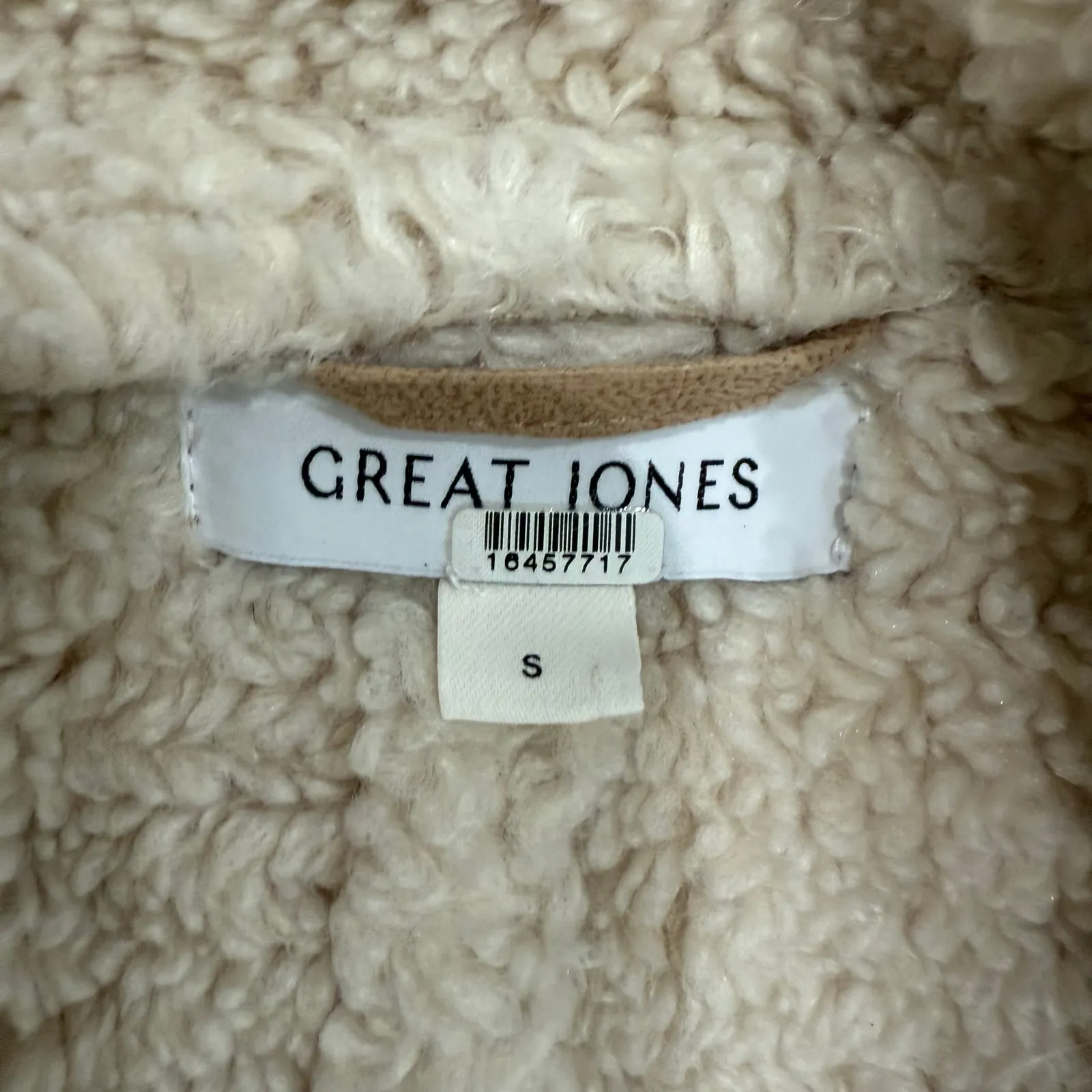 Great Jones Lined Sherpa Coat in Brown, Size S Brown - Image 6