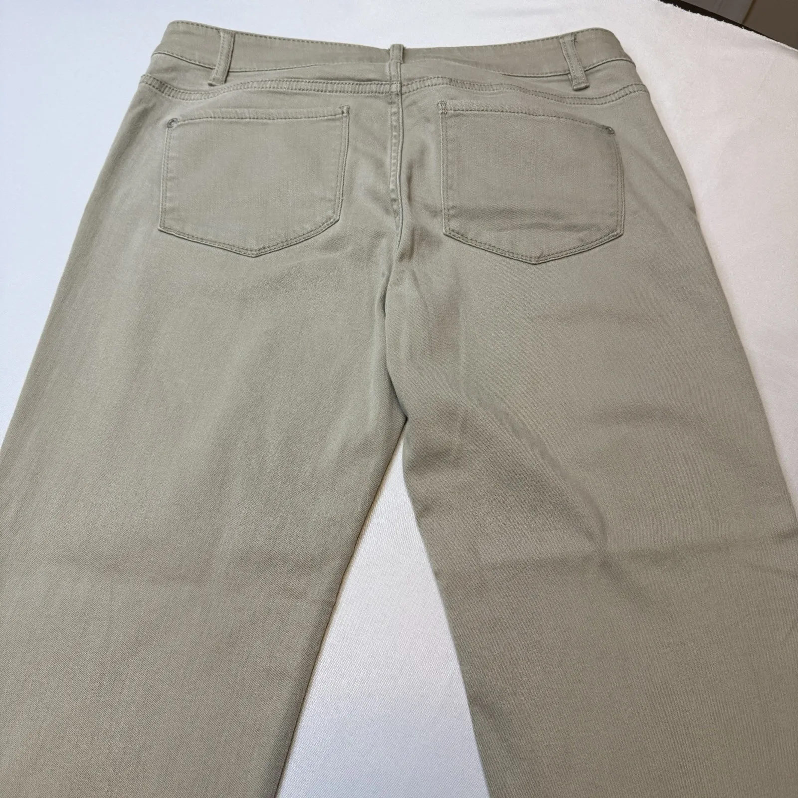 J Jill Jeans Women's 6P Tan Denim Slim Boyfriend Straight Leg Pockets Stretchy # - Image 4