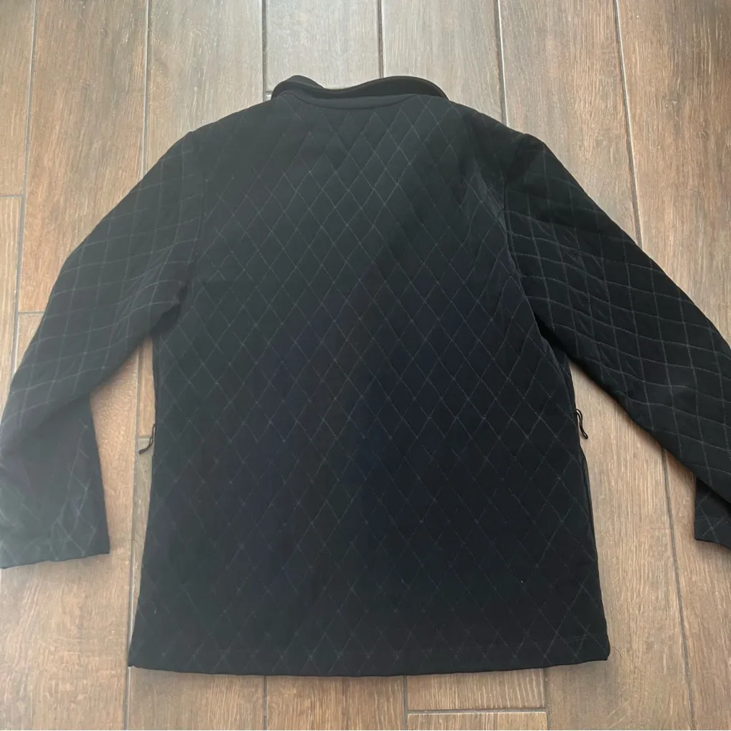 Chico's Travelers Black Quilted Lightweight Jacket size 1 Size M - Image 5