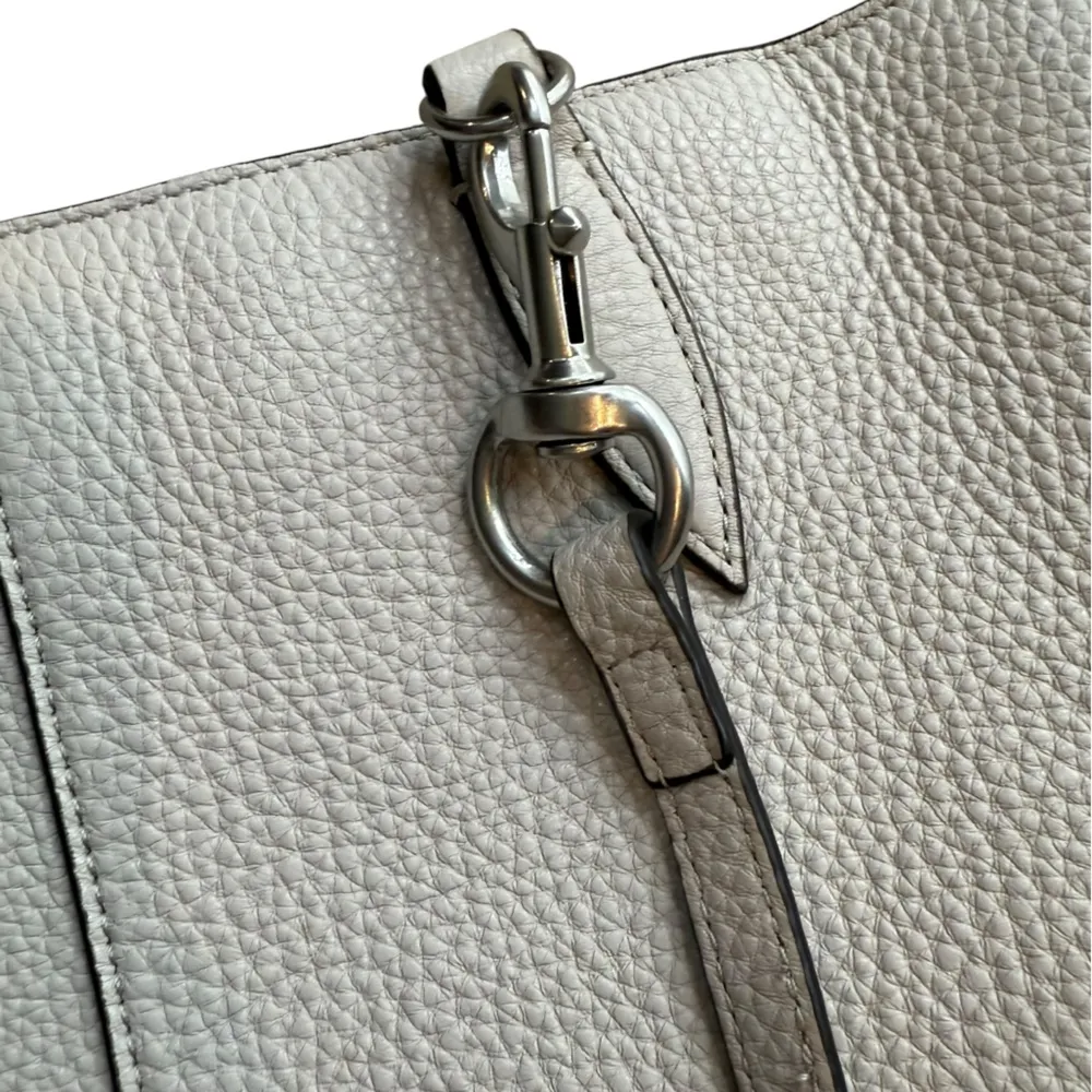 Rebecca Minkoff Sherry Tote Bag Purse Light Gray Casual Everyday Zip Top Neutral - Image 6