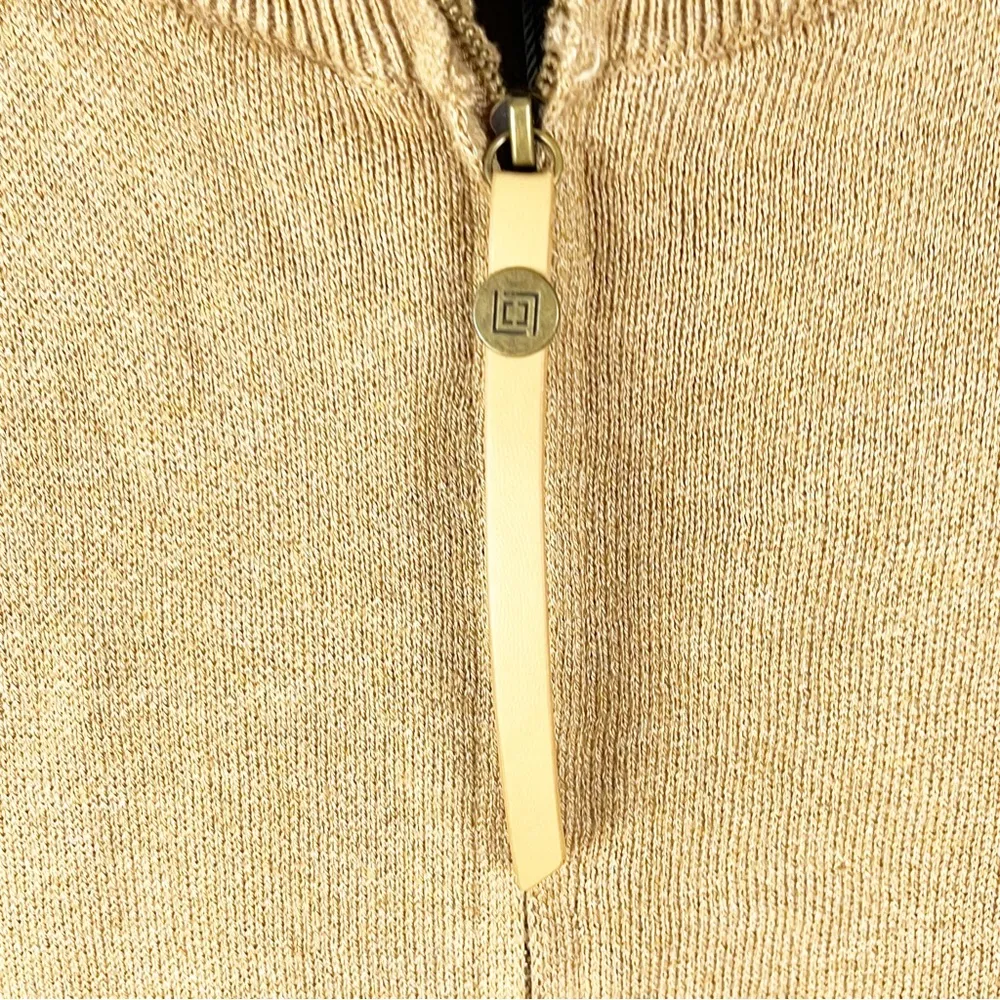 LIZ CLAIBORNE Signature Caramel Front Zipper Oversized Poncho, Size XS/S - Image 8