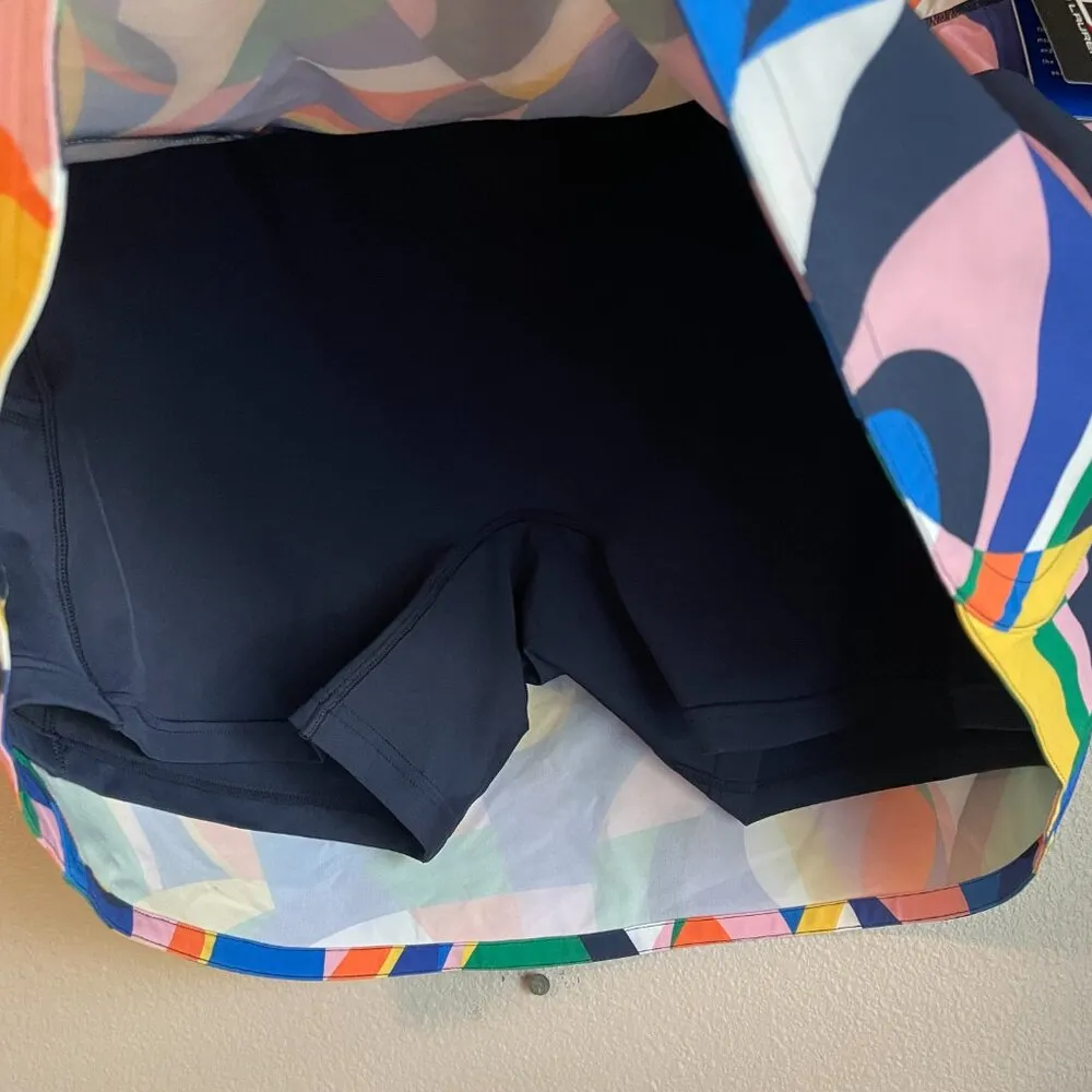 RLX Ralph Lauren Performance Skort Size XL Colorful Abstract Golf Pickleball Blue - Image 4