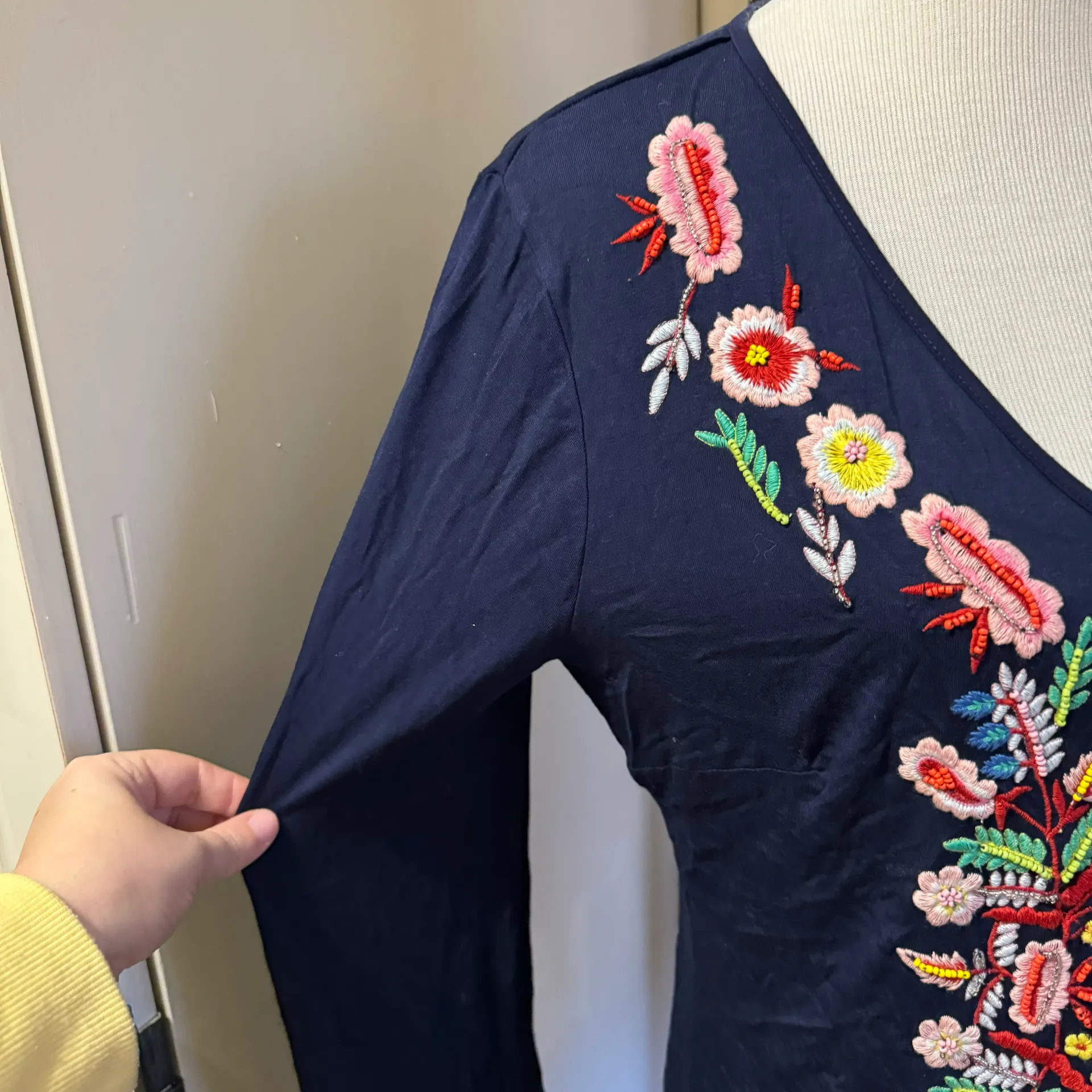 Boston Proper Medium Navy Blue Top - Image 4