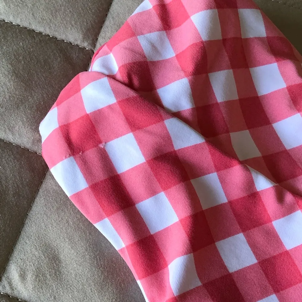 Onia Susana Bottom Pink Gingham High Waisted L - Image 5