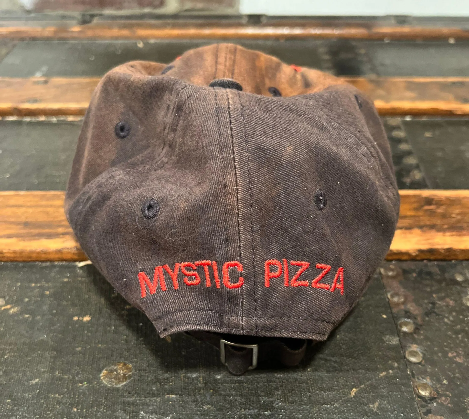 Vintage 80s Mystic Pizza Tie Dye Cap Brown - Image 3