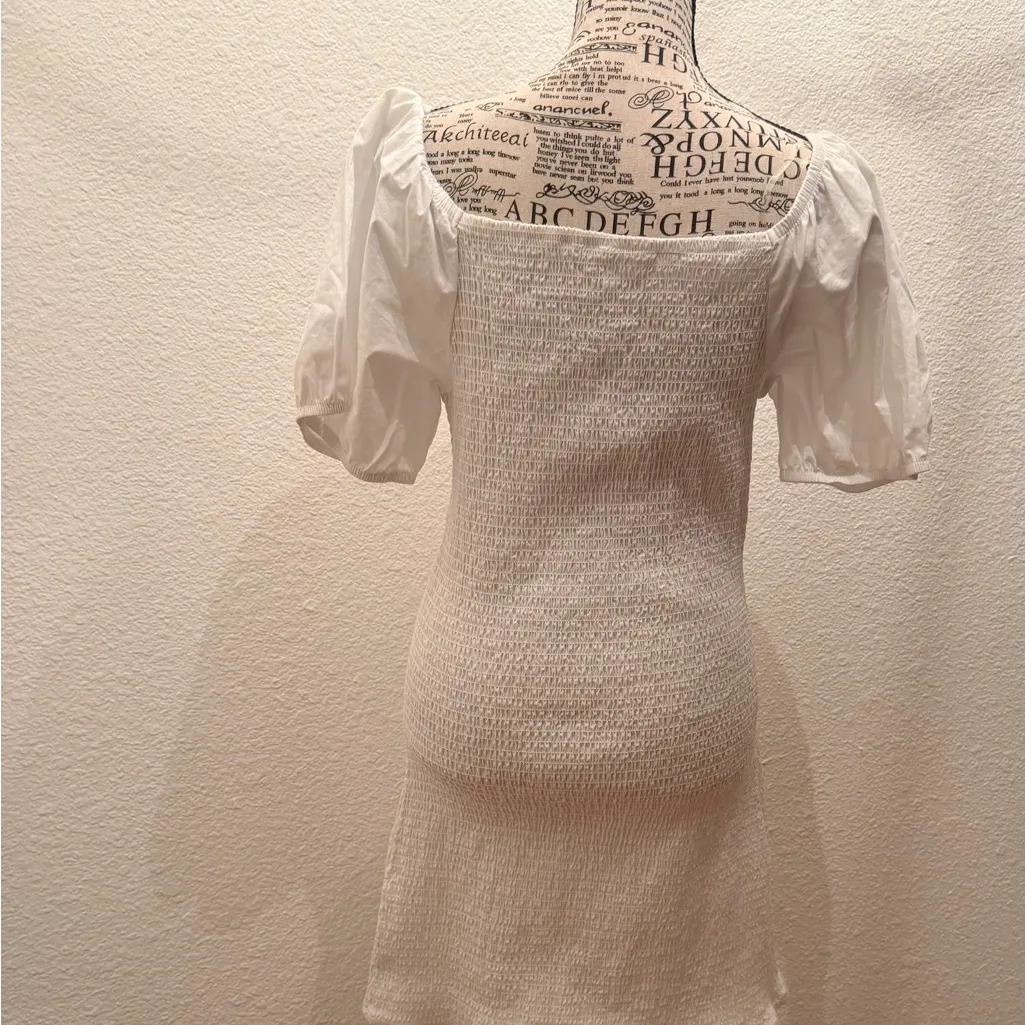 Speechless White Puff Sleeve Mini Dress - Image 4