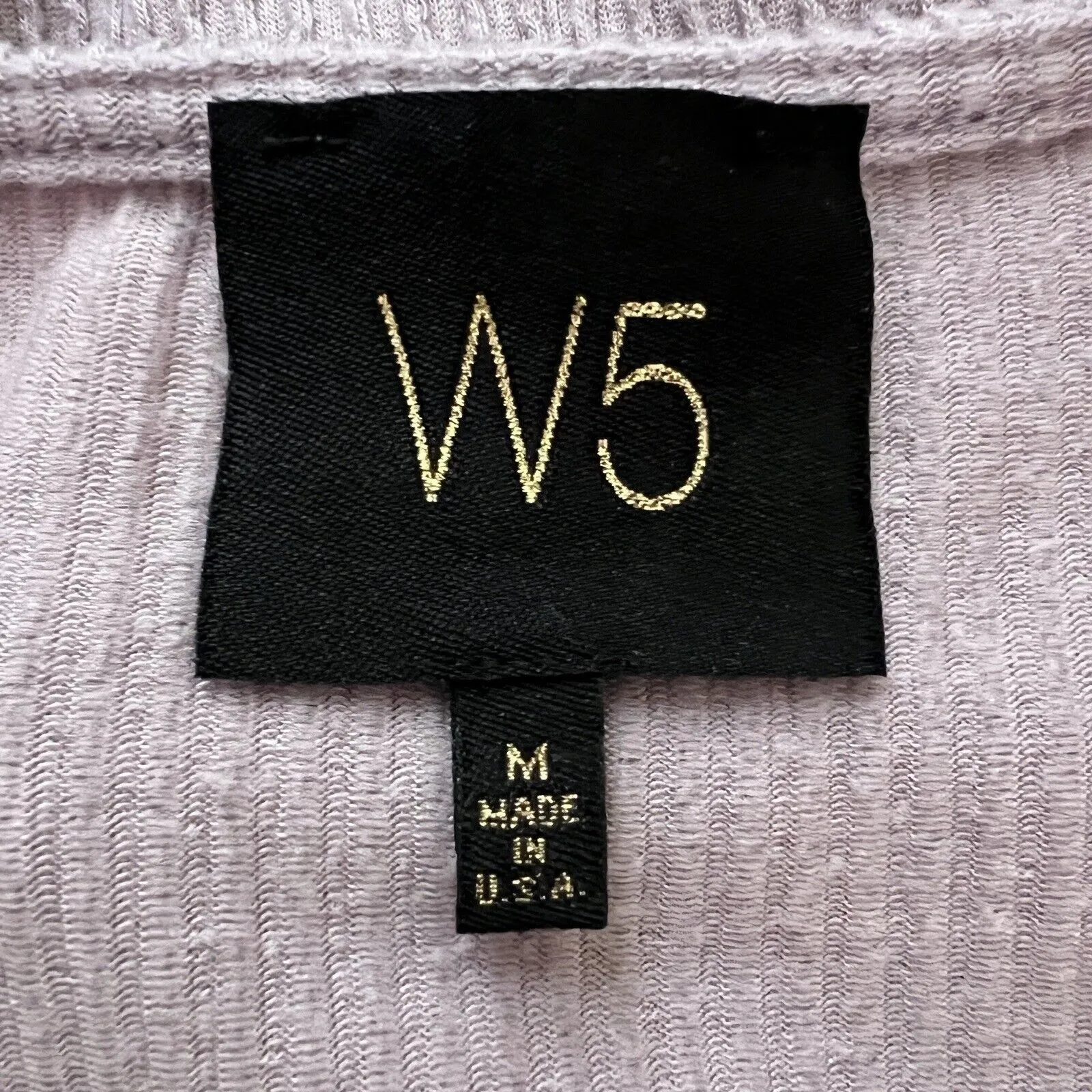 W5 Shirt Womens Medium Purple Pink Ribbed Knit Updated Basic‎ Neutral Minimalist - Image 7