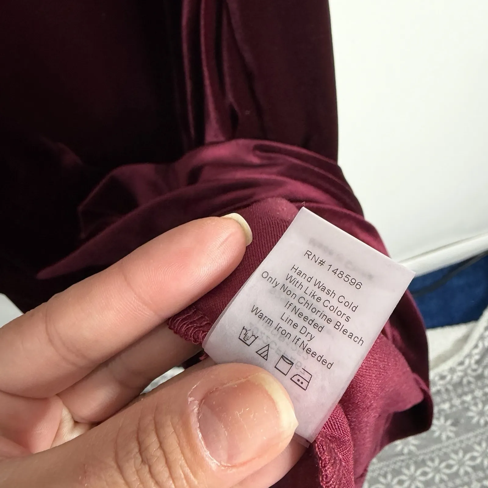 NWT Universal Standard Burgundy Velvet One Shoulder Dress Size US XL Stretch - Image 10