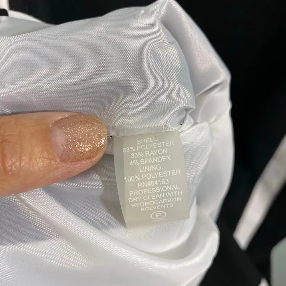 Calvin Klein Black White Contrast Sleeveless Sheath Dress Sz 6 CareerWear Office - Image 5