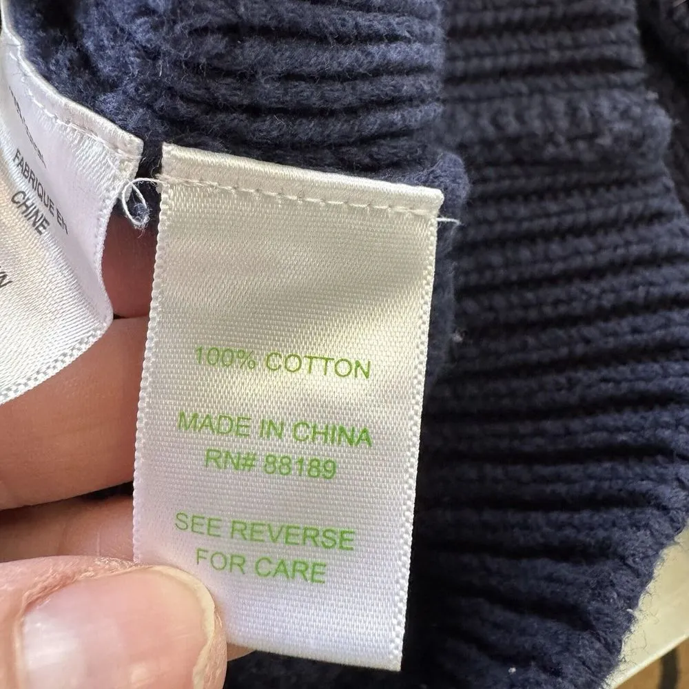 Lilly Pulitzer Women's‎ Blue Cable Knit Pullover Sweater Size L - Image 5