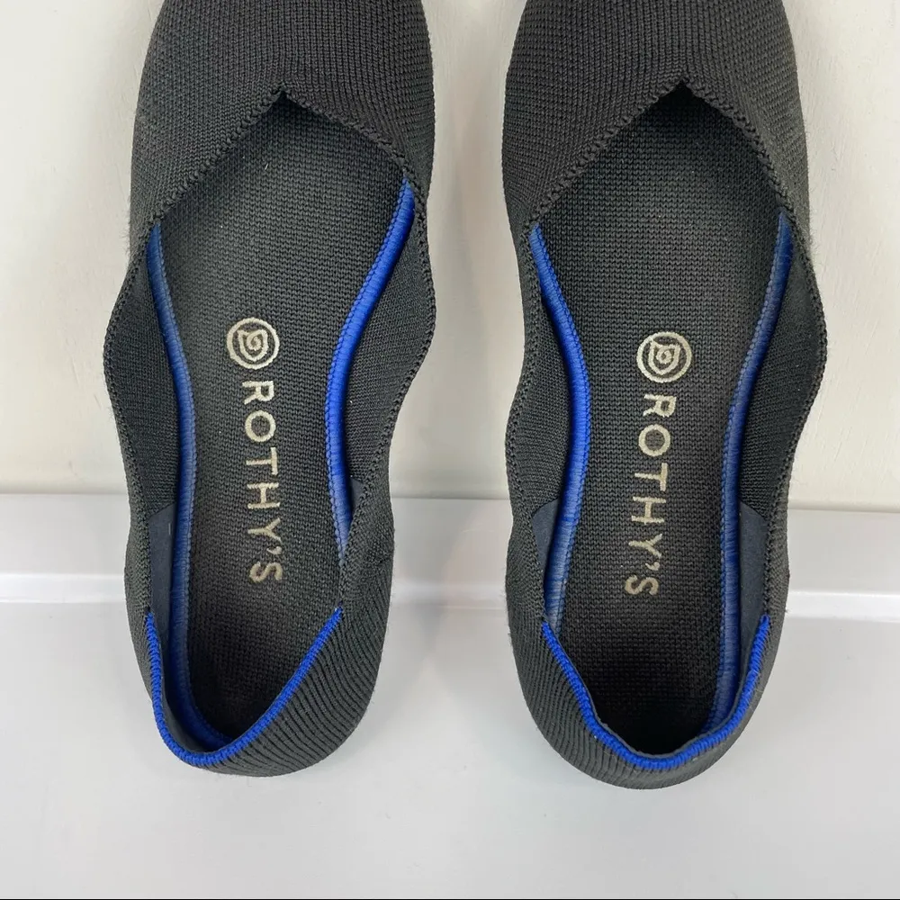 Rothy's  Black Rounded Toe Ballet Flats Sz 8 - Image 5