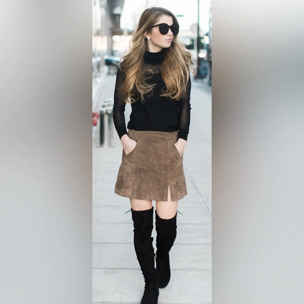 BLANK NYC Grey SUEDE MINI SKIRT NWT - Image 13