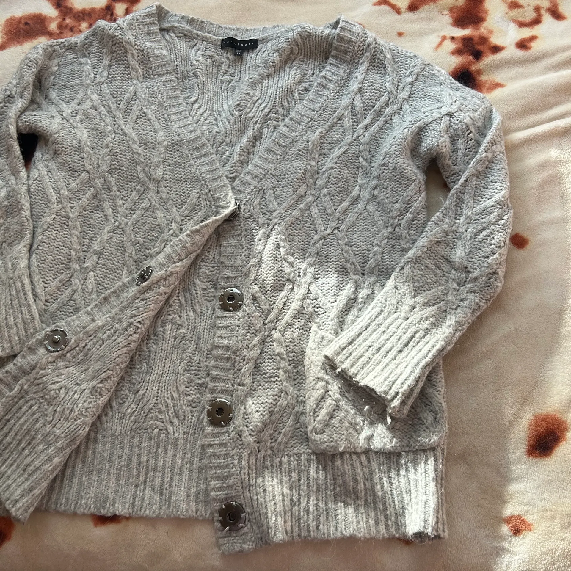 Gray Knit Cardigan  - Image 5