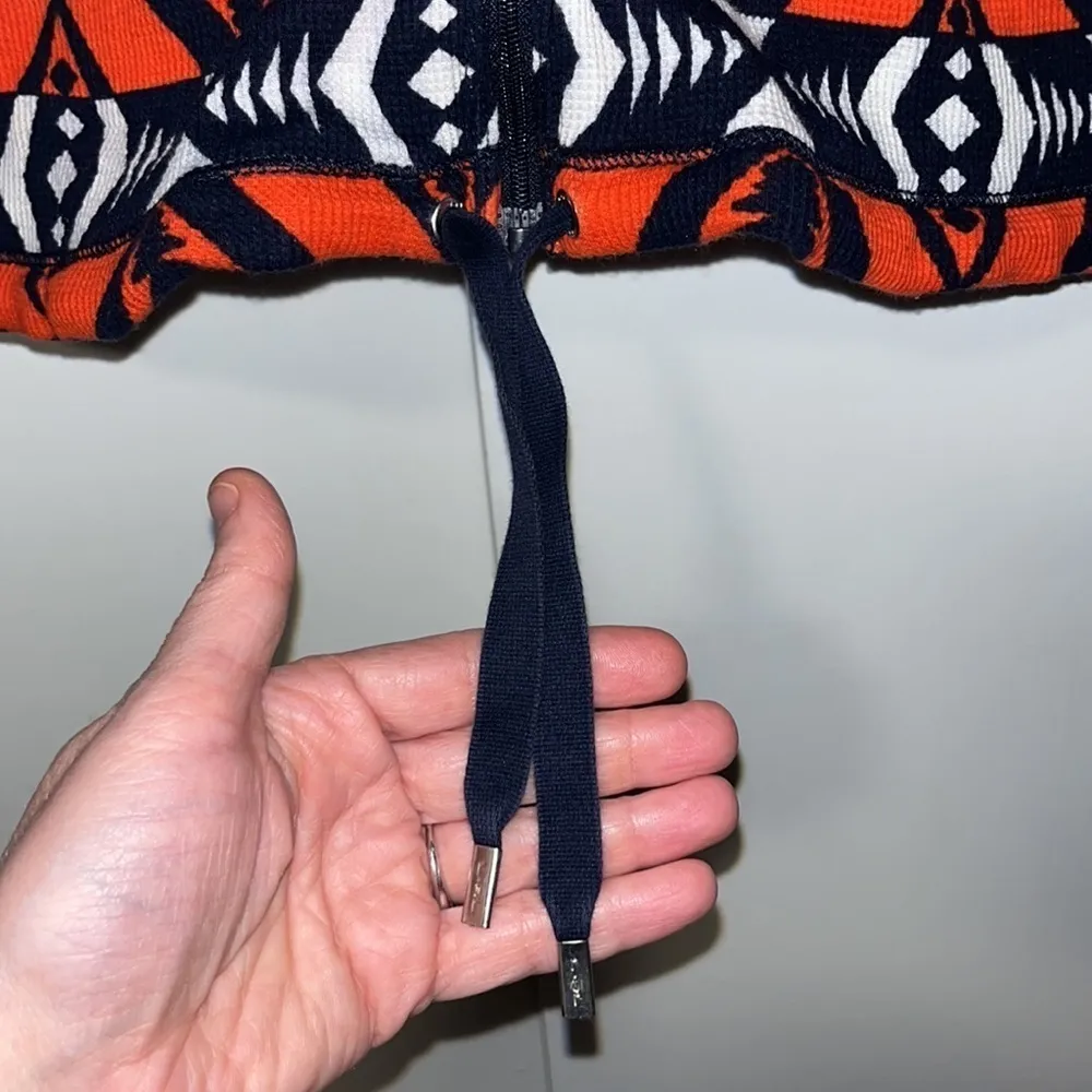 Ralph Lauren Aztec Southwestern Print Waffle Knit Full Zip Top M Petite PM - Image 4