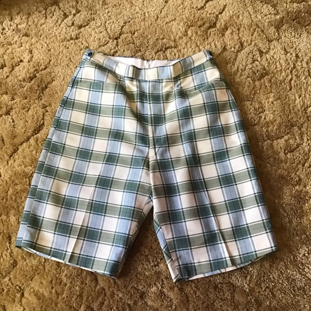 VTG 70s plaid midi shorts Size 28 - Image 4