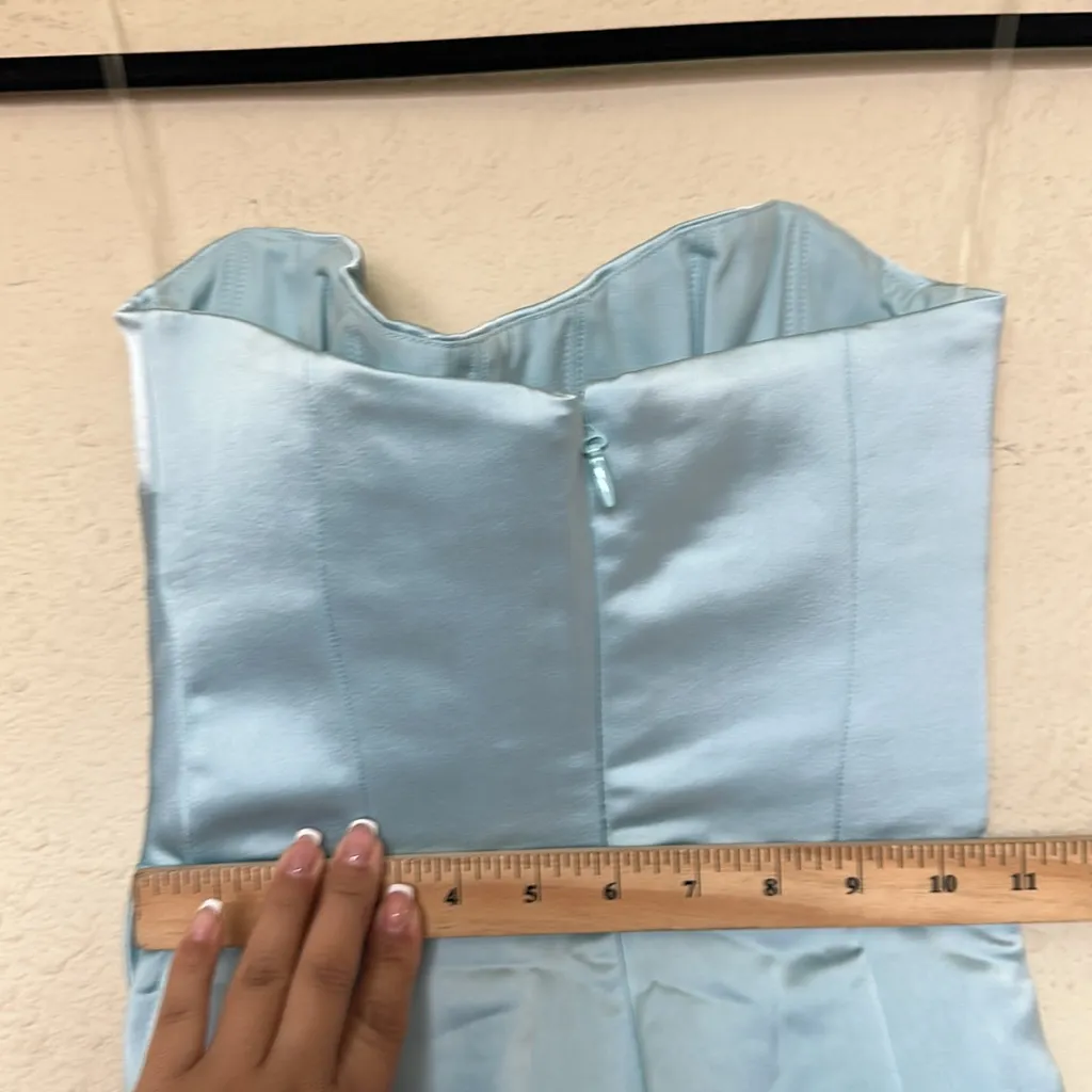 House of CB  ‘Odelle’ Ocean‎ Blue Strapless Mini Dress NWOT size XS - Image 7