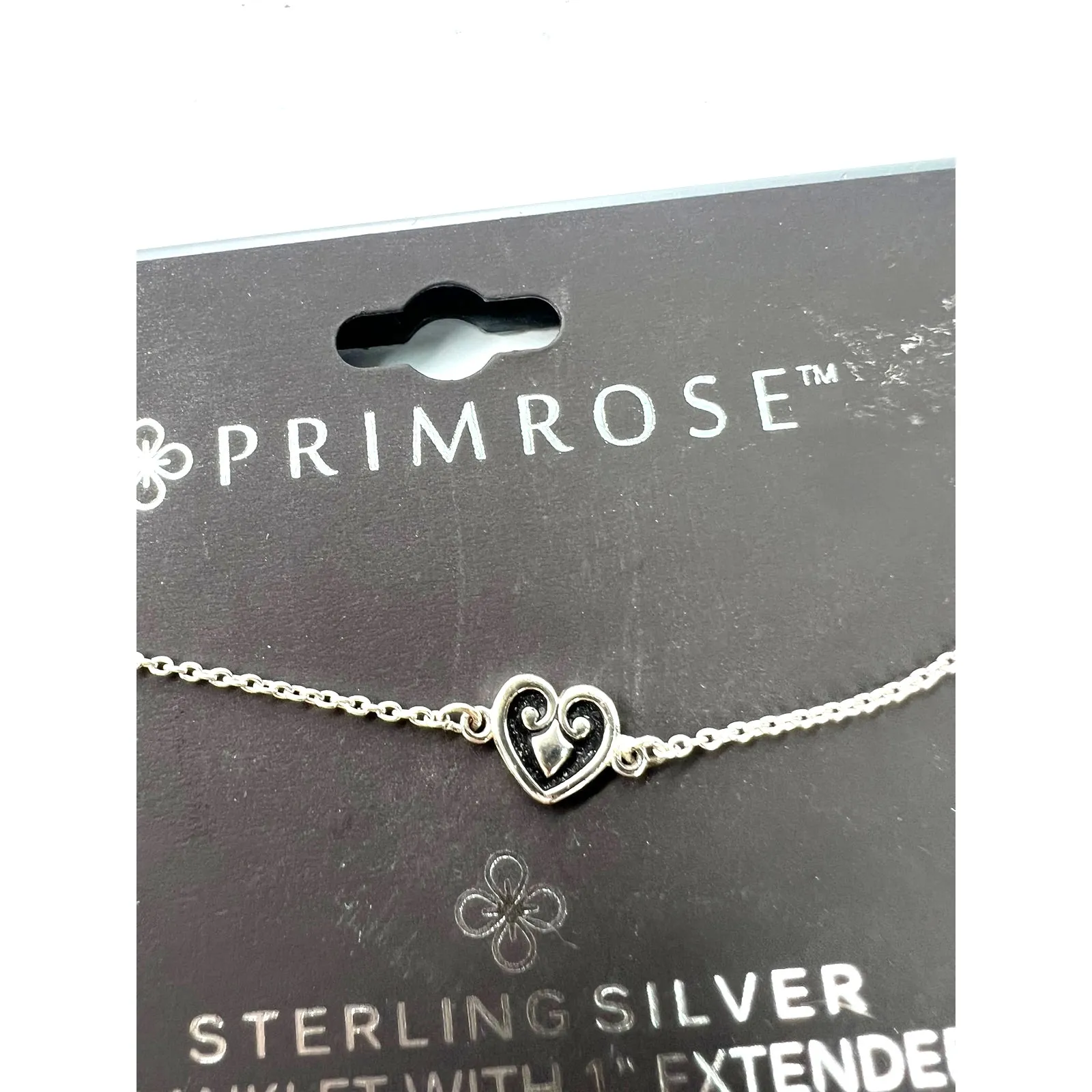 New Primrose sterling silver heart bracelet anklet Valentines Day Love Dainty - Image 4