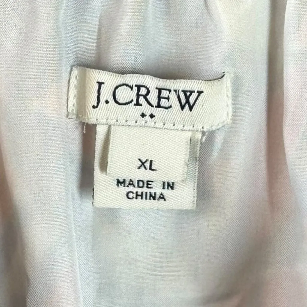 J.Crew Multicolor Butterfly Print Lace-Up Tunic Dress Size XL Style H4528 - Image 6