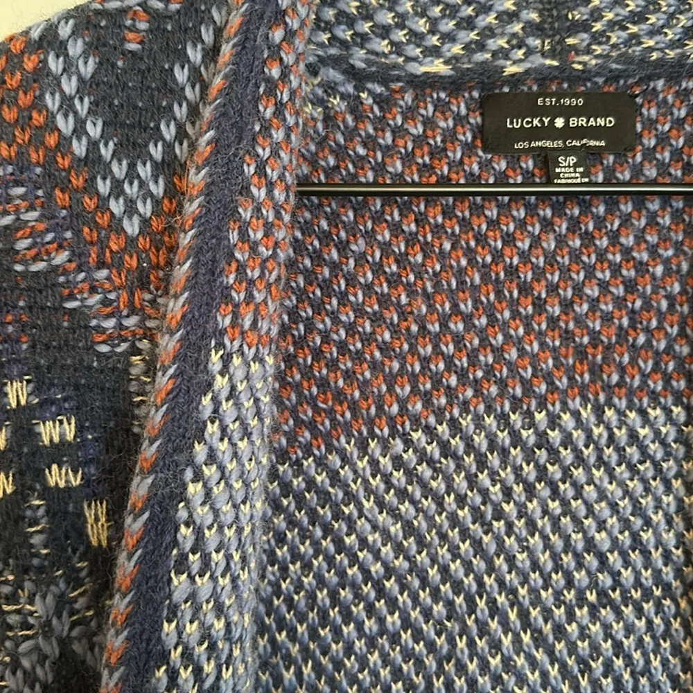 Lucky Brand multicolored woven, cozy cardigan - Image 4