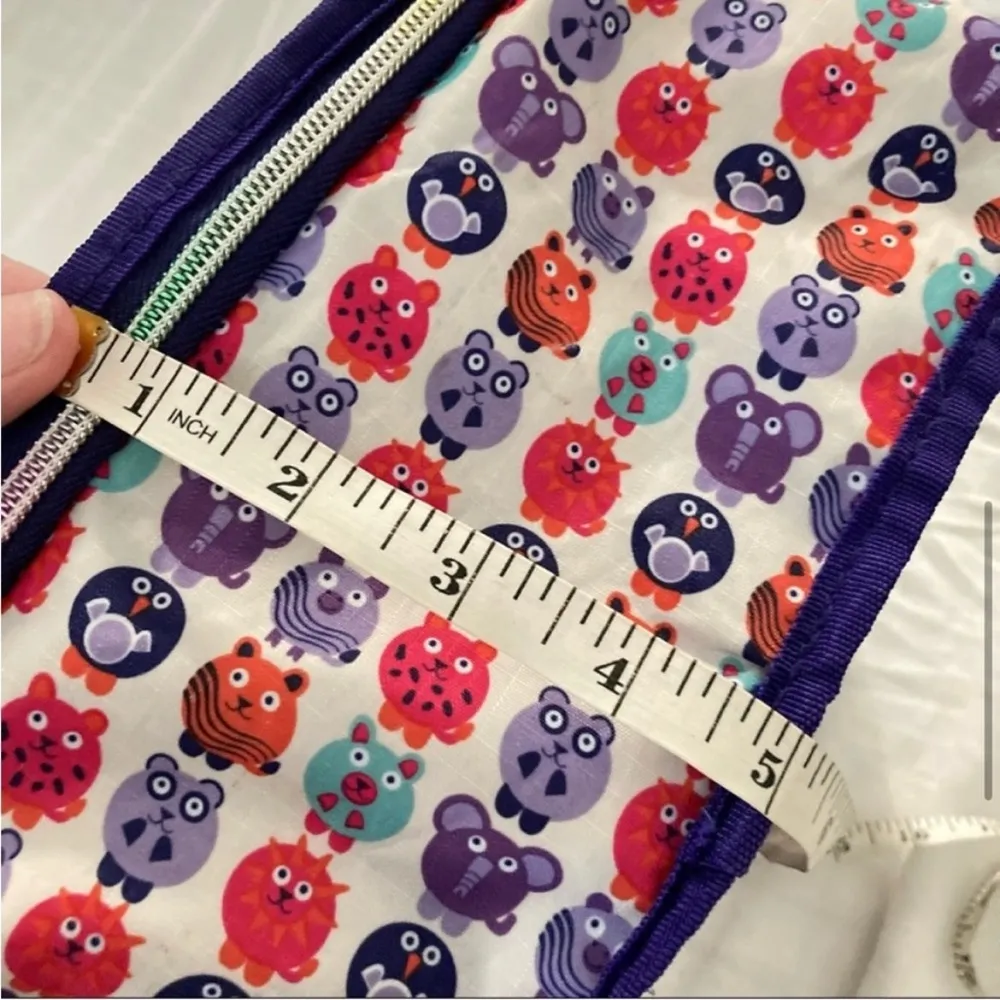 Casa di Borse Moda Italy Graphic Animal Print Crossbody Bag Purple - Image 7