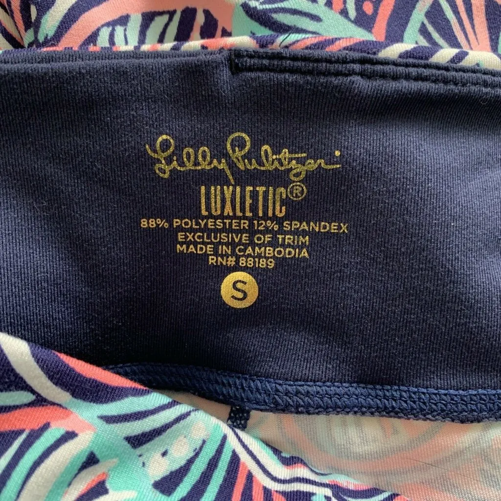 Lilly Pulitzer Neptunes Net Luxletic Blue Pants Leggings Small RARE EXCELLENT - Image 5