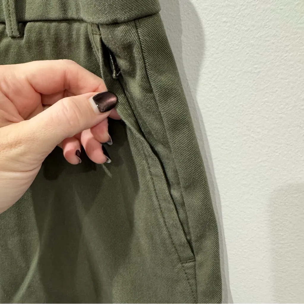 New! Spanx Shorts Sz L Green Dark Pine Twill 5" High Rise Chino Stretch Smooth - Image 4