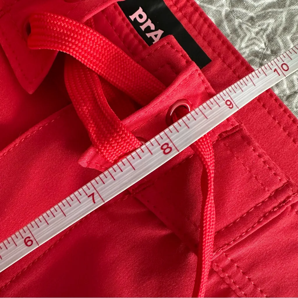 prAna Schaffie Swim Short Board Shorts Carmine Bright Red Women’s Size M - Image 12