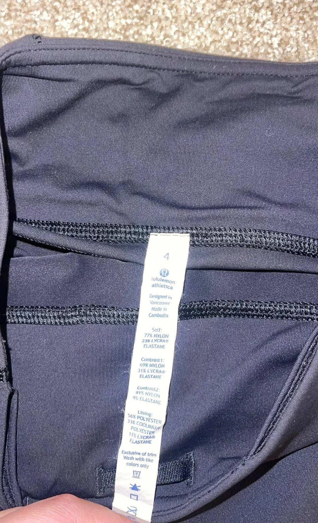 3/4 Black Leggings - Image 4