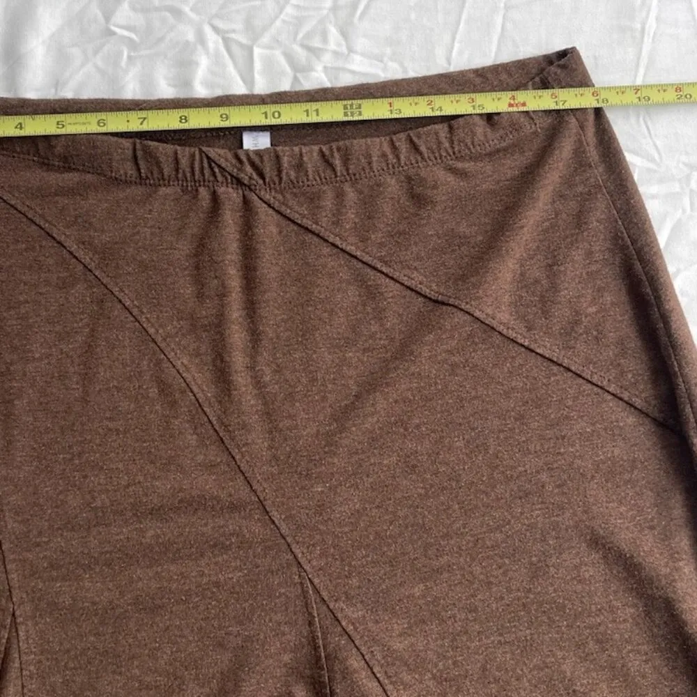 Vintage White Stag Layer Embroidered Long Skirt Brown Stretchable Women’s Size L - Image 6