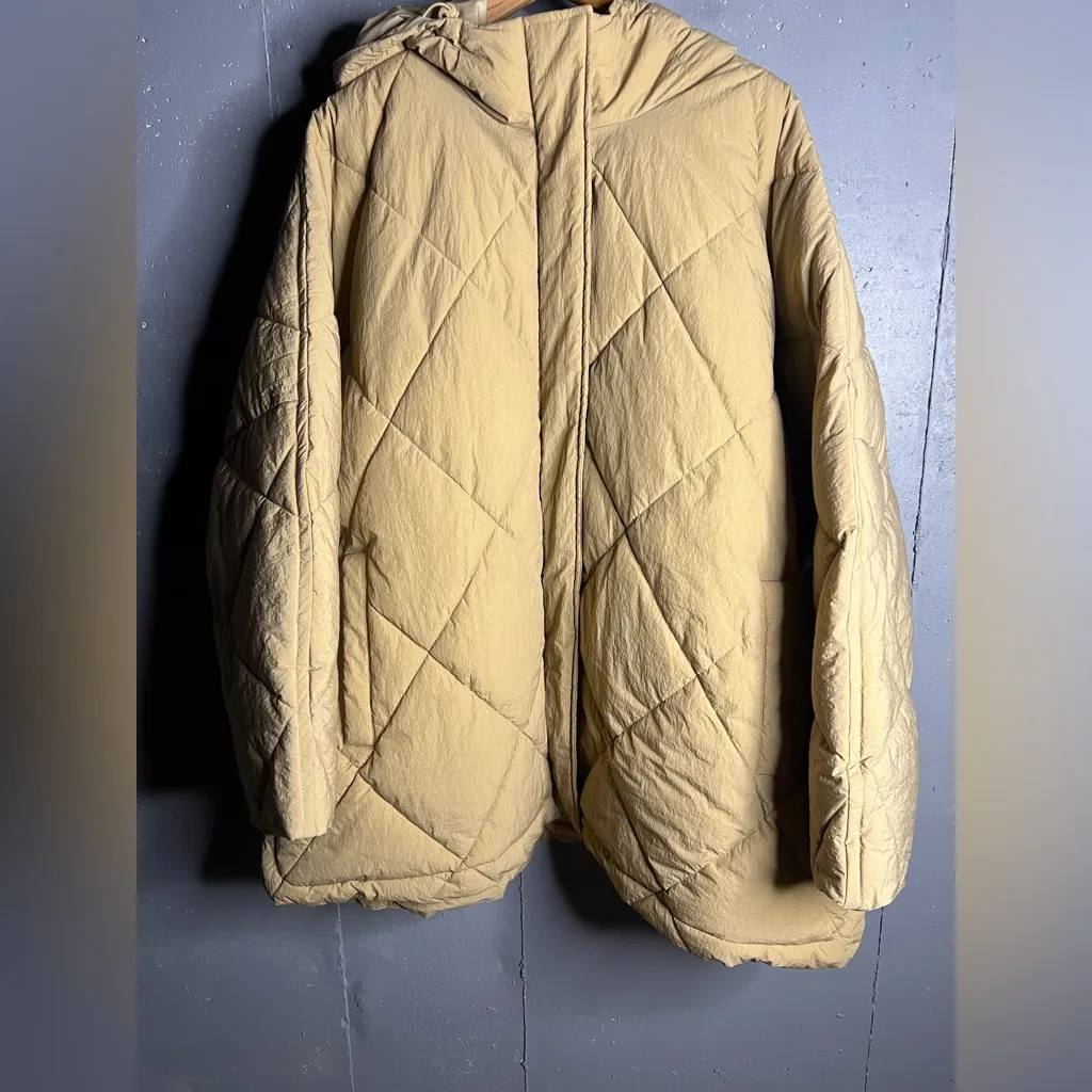 Madewell Holland Quilted Puffer Parka in Toasted Sesame.  Size 4X - Image 4