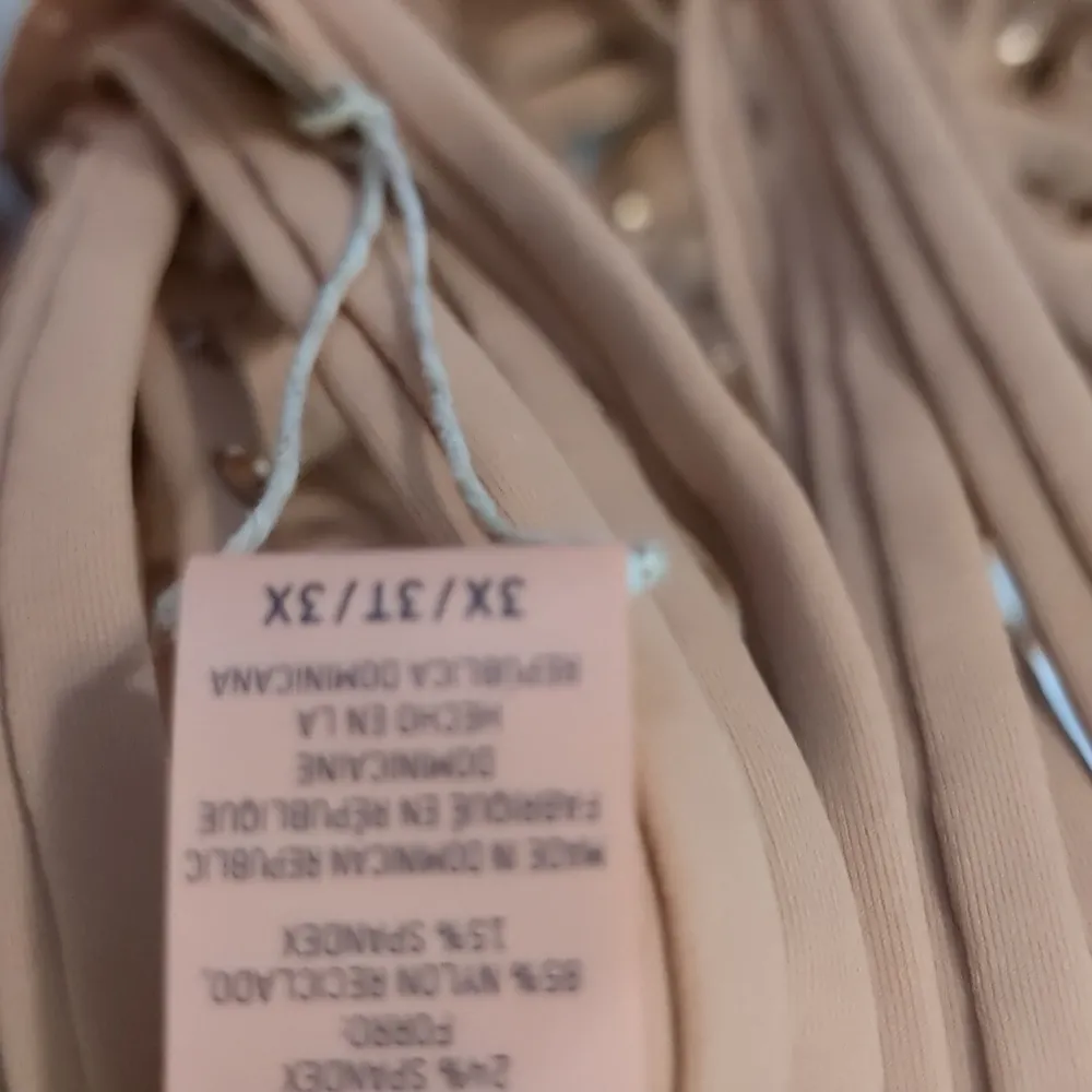 Skims swims ochre rhinestone swim strappy skirt size 3X - Image 11