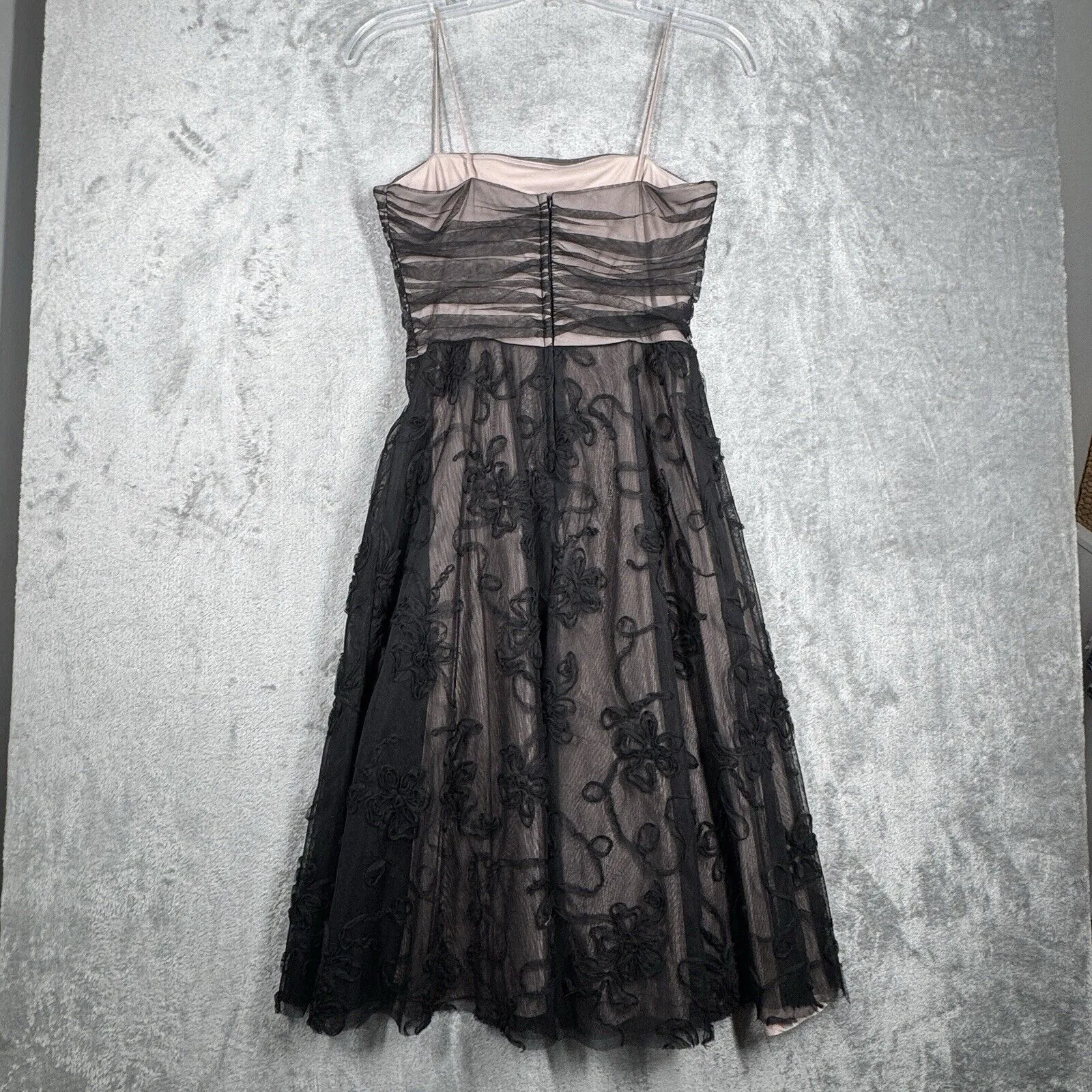 Jessica Howard Dress‎ Womens 12 Black Illusion Lace Dark Fairy Balletcore Retro - Image 3