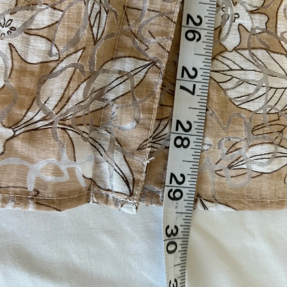 Alfred Dunner White and Tan Mandarin Collar Button Down Shirt - Image 7