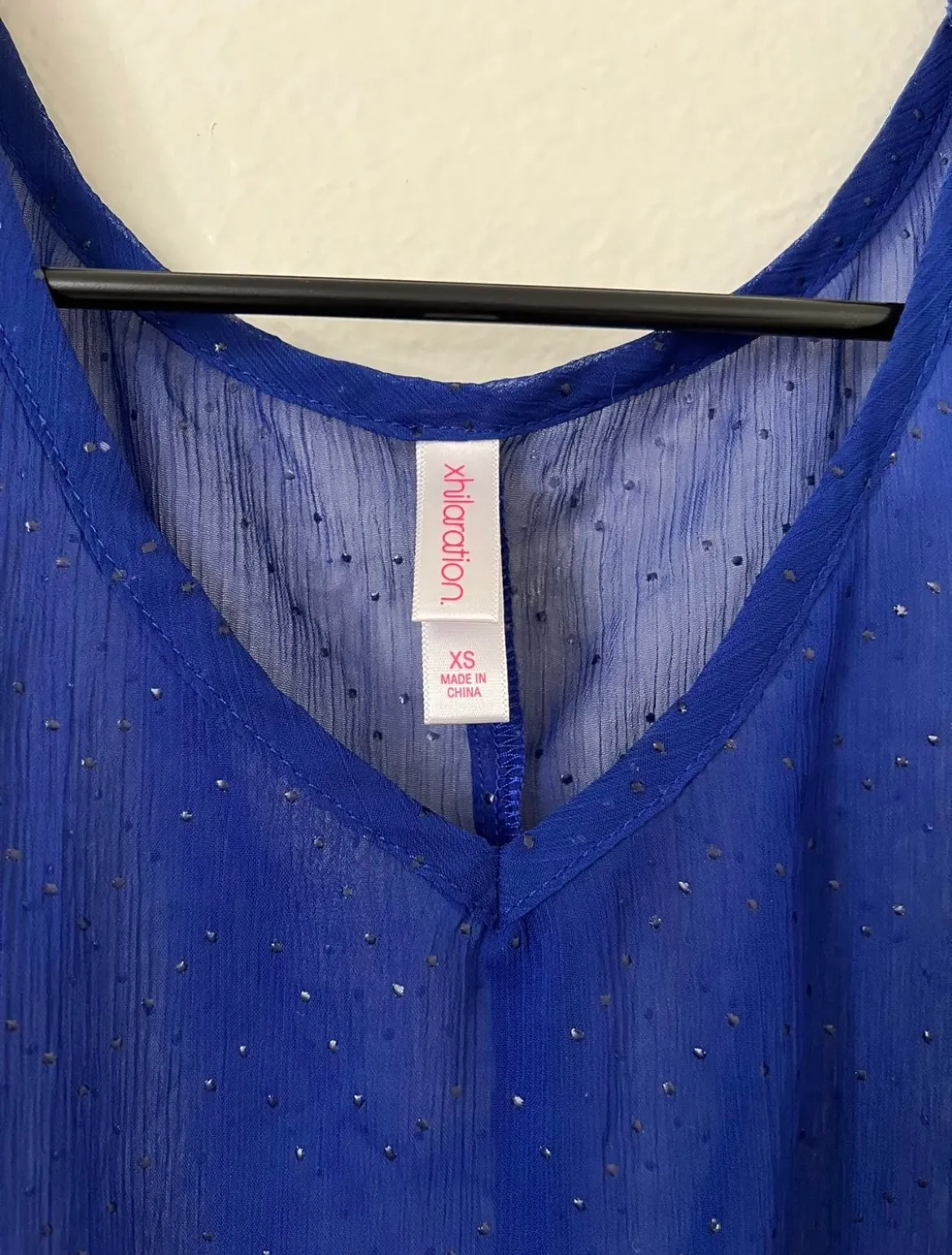 Xhilaration Royal Blue Cold Shoulder Blouse - Image 7