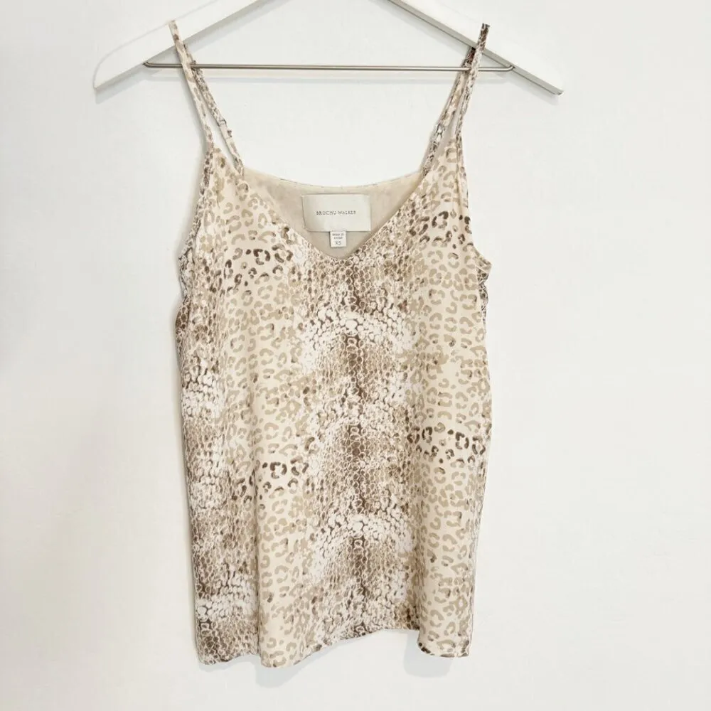 Brochu Walker Cami Tank Top in Cream Tan Chic Office Contemporary Summer Size XS - Image 3