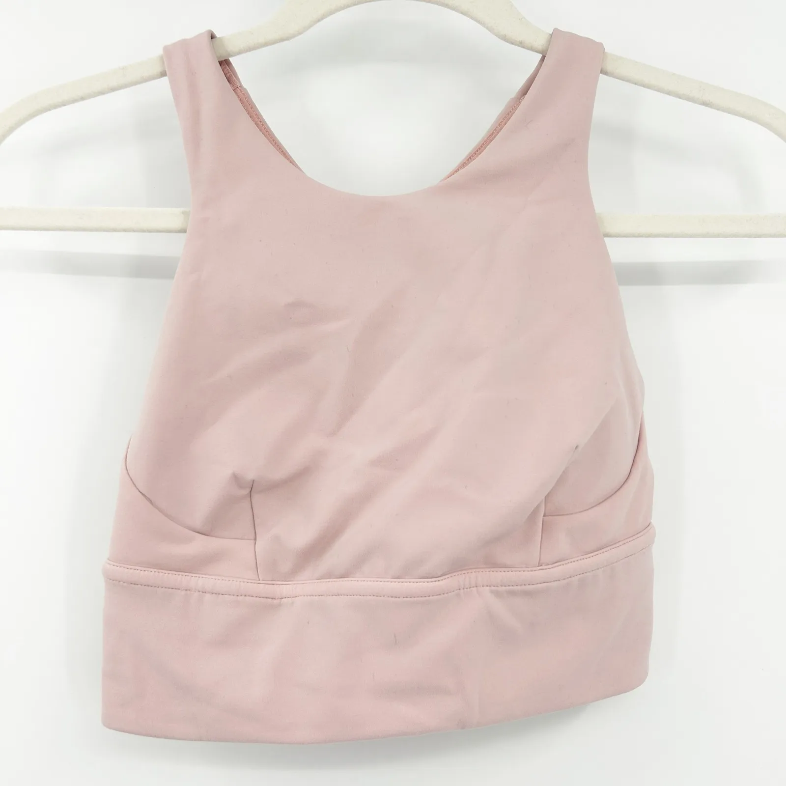 Lululemon Wunder Train Longline Sports Bra Medium Support Yoga Pink Peony Size 4 - Image 3